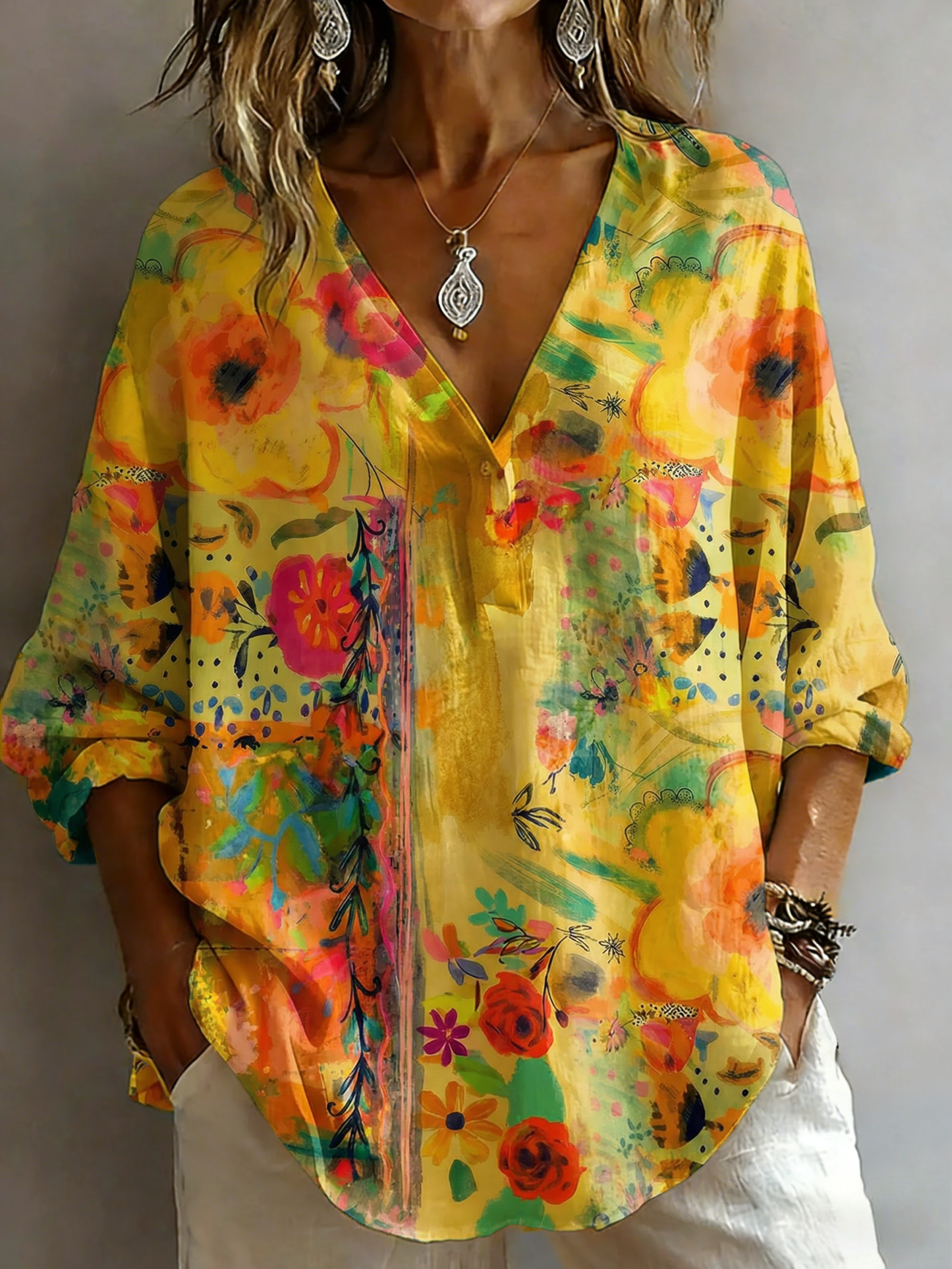 Women's Retro Casual Early Spring Shirt