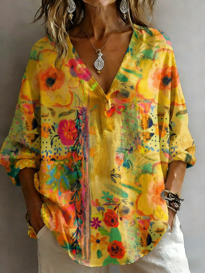 Women's Retro Casual Early Spring Shirt