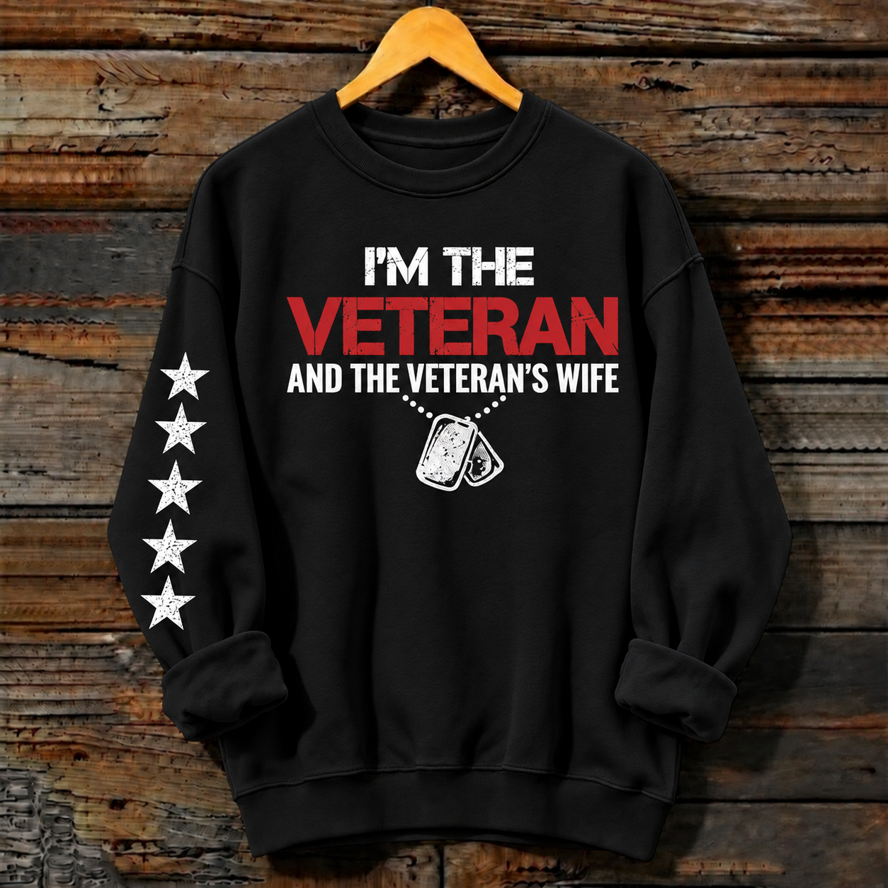 Women’s Veterans Day Printed Crewneck Sweatshirt