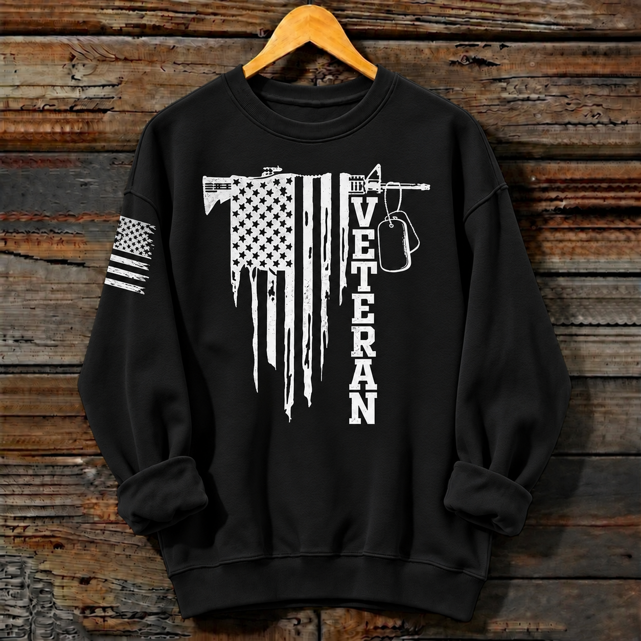 Women’s Veterans Day Printed Crewneck Sweatshirt