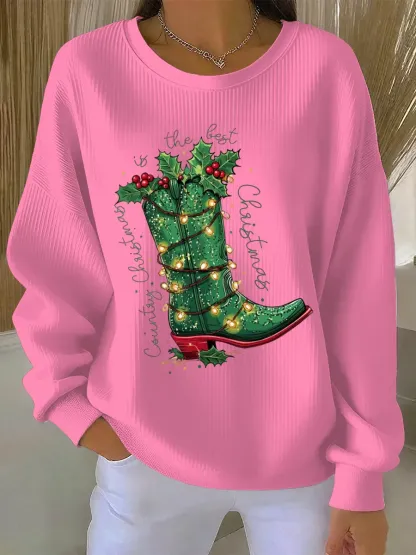 Funny Vintage Cat Art Print Casual Sweatshirt