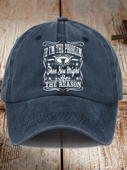 Unisex Distressed Washed Cotton Country Music Morgan Print Hat