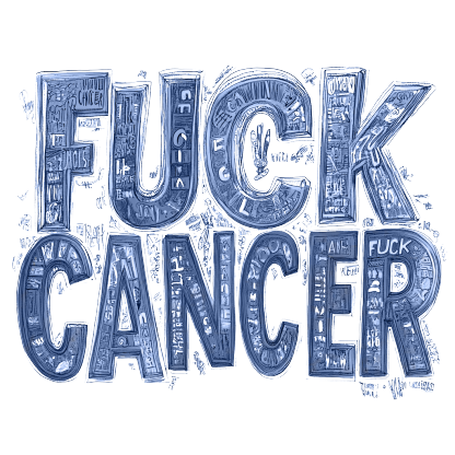 Men's Casual Hey Cancer Fuck You Printed Tank Top