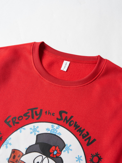 Frosty The Snowman Printed Fleece-lined Unisex Sweatshirt
