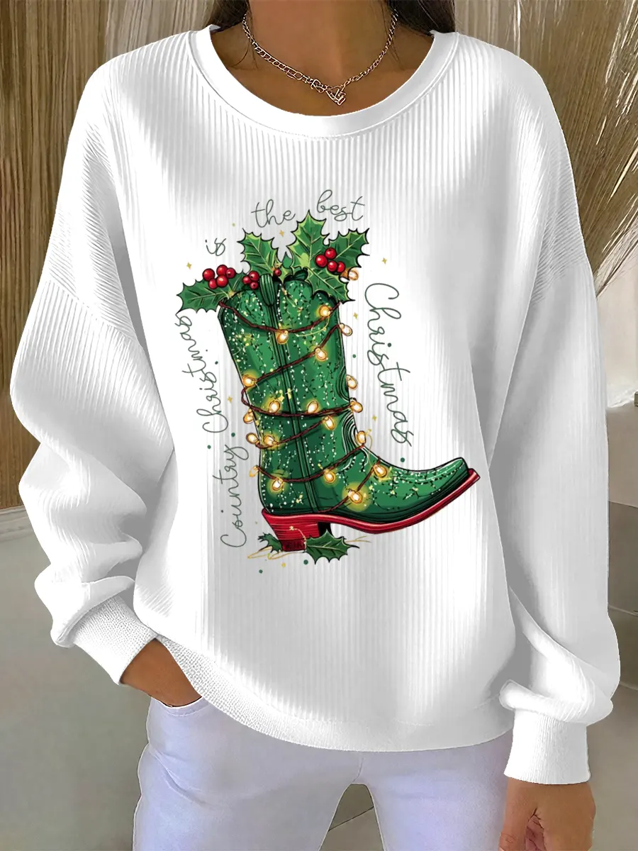 Funny Vintage Cat Art Print Casual Sweatshirt