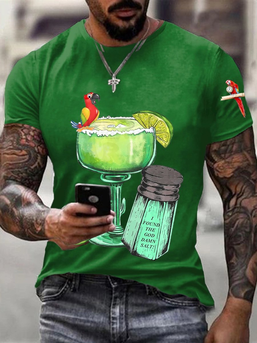 Men's Retro I‘m Retired Resort Hawaiian Print T-Shirt