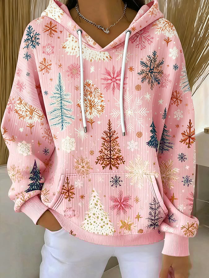 Women's Casual Christmas Tree Hoodie