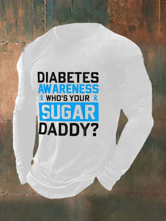 Men's Funny Who's Your Sugar Daddy? Diabetes Awareness Top