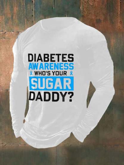 Men's Funny Who's Your Sugar Daddy? Diabetes Awareness Top