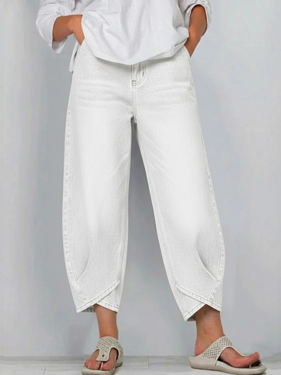 Women's Casual Denim Cropped Pants