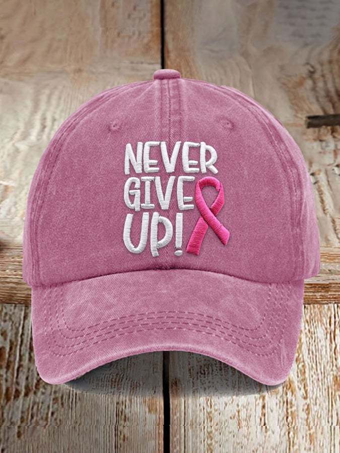 🩷Nobody Fights Alone🩷Never Give Up Pink Ribbon Breast Cancer Awarene