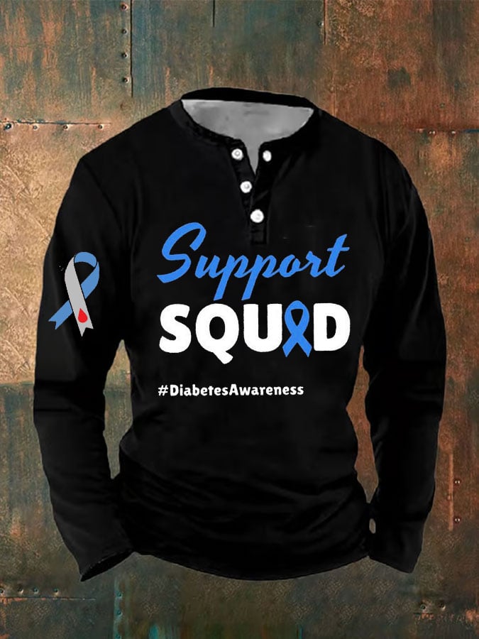 Men's Support Squad Diabetes Awareness Top