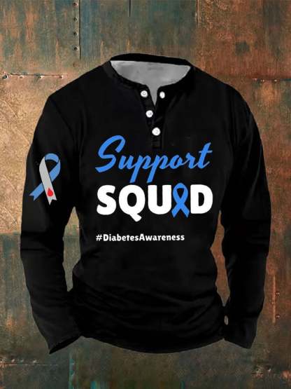 Men's Support Squad Diabetes Awareness Top