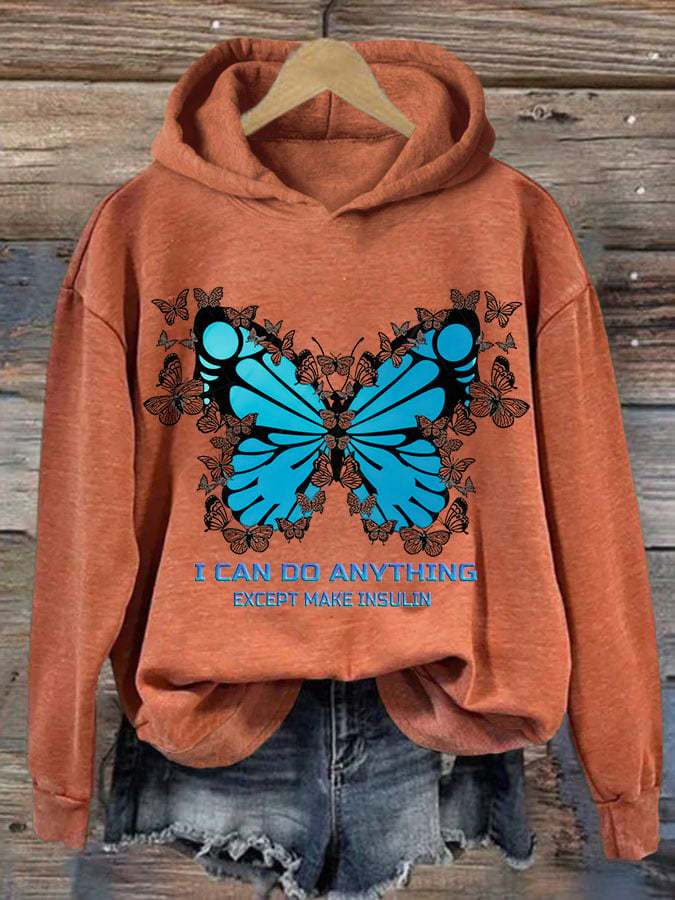 Diabetes Women's Printed Long Sleeve Sweatshirt