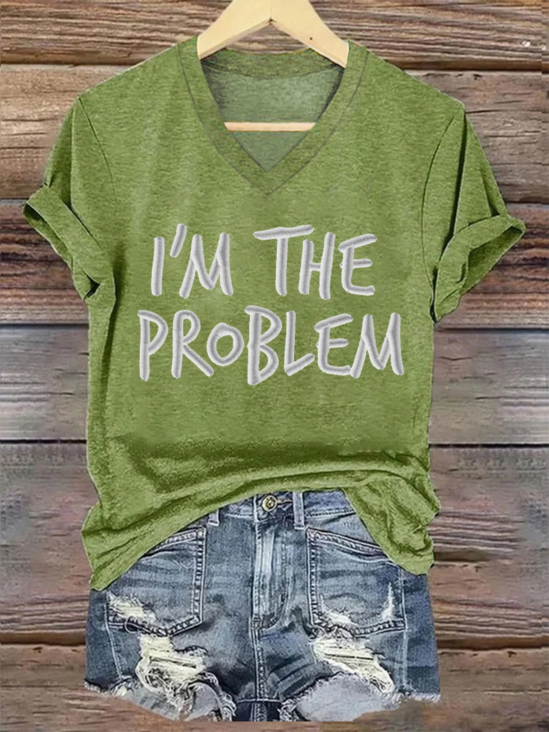 Women's I'm The Problem Printed Short-Sleeved T-Shirt
