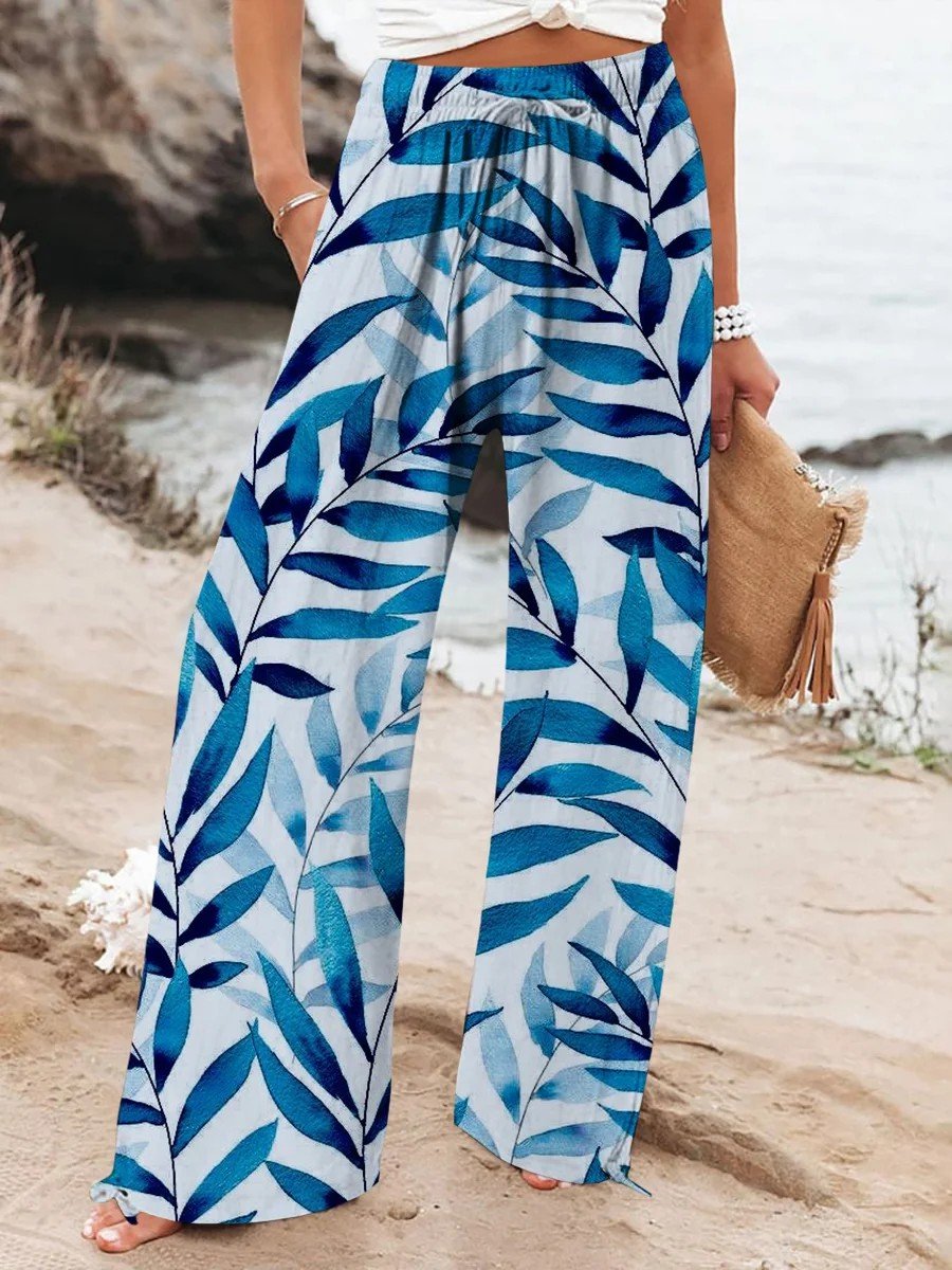 Women's Diabetes Awareness Art Print Wide Leg Pants