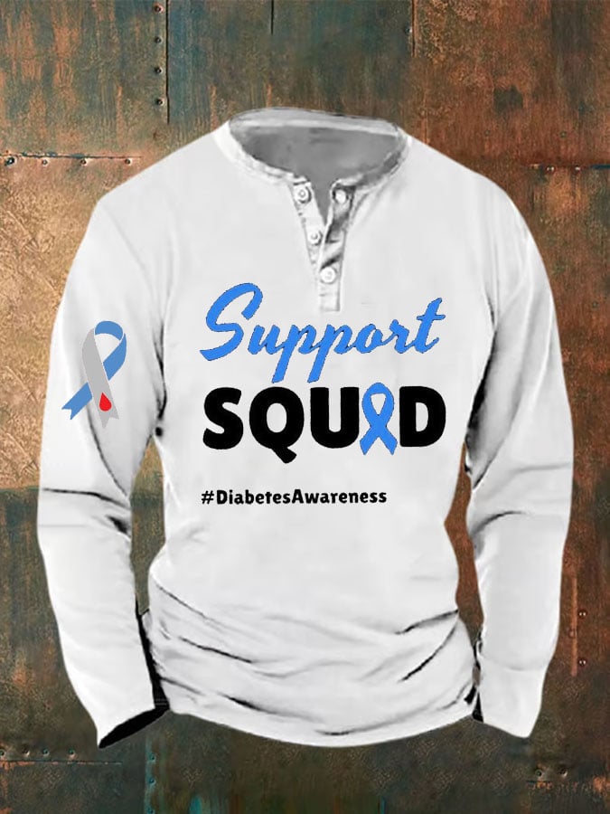 Men's Support Squad Diabetes Awareness Top