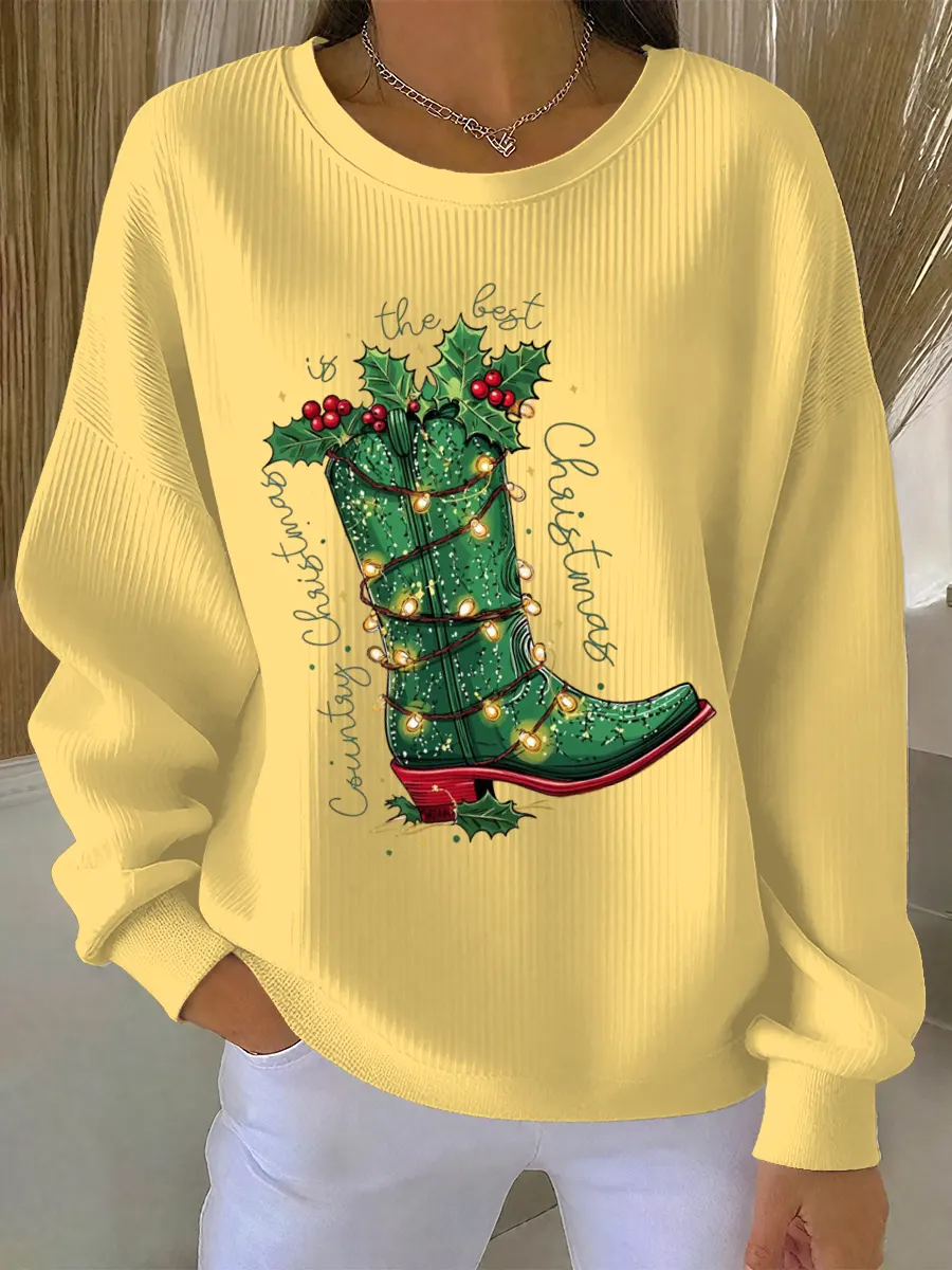 Funny Vintage Cat Art Print Casual Sweatshirt