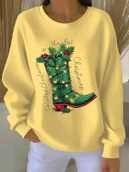 Funny Vintage Cat Art Print Casual Sweatshirt