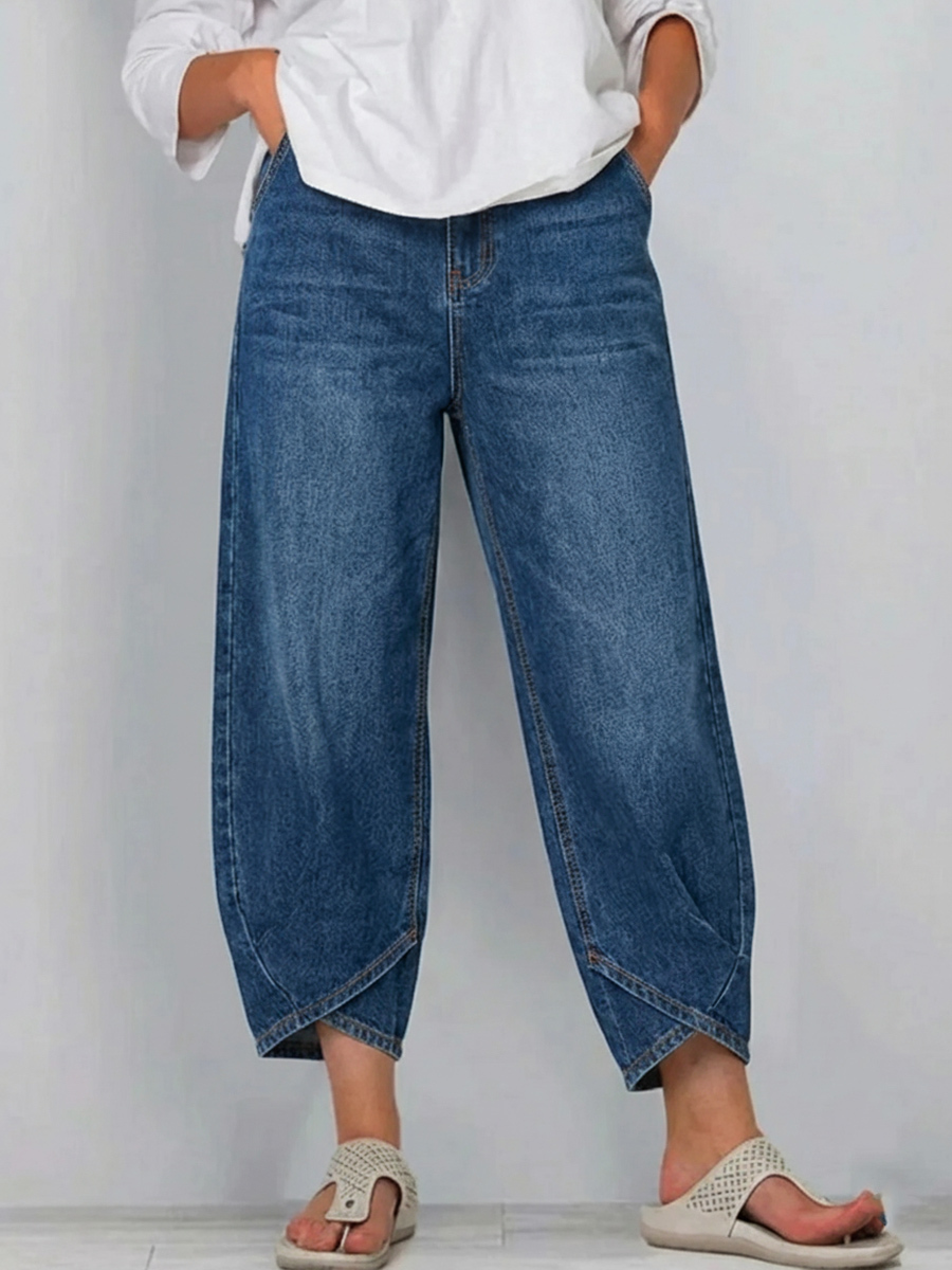 Women's Casual Denim Cropped Pants