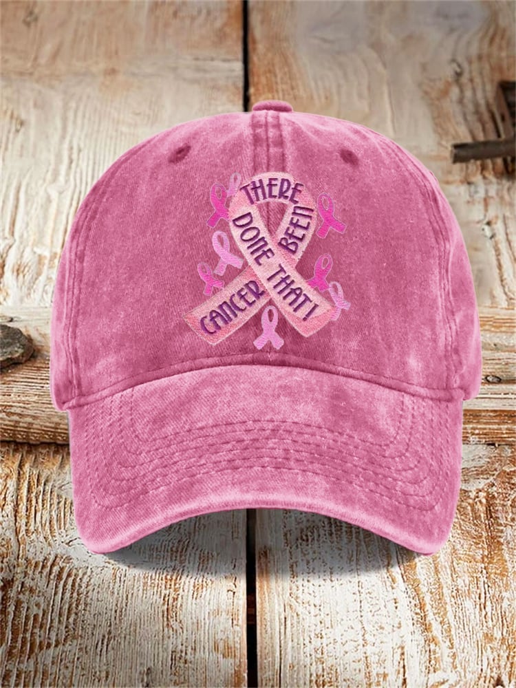 Unisex Been There Done That Pink Cancer Awareness Cap