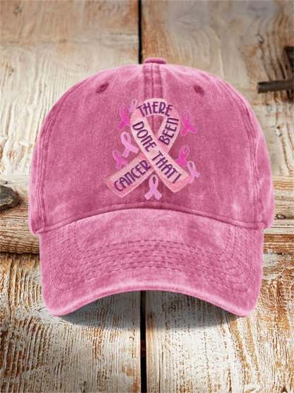 Unisex Been There Done That Pink Cancer Awareness Cap