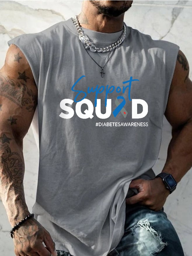 Men's Support Squad Diabetes Awareness Casual Vest