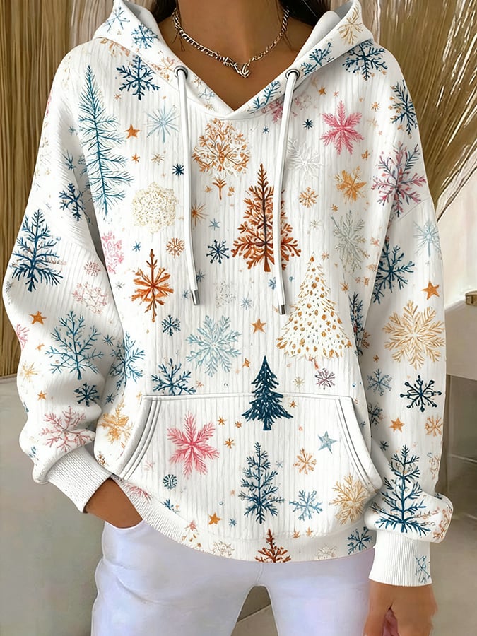 Women's Casual Christmas Tree Hoodie