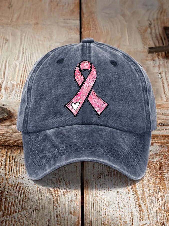 Pink Ribbon Breast Cancer Awareness Warrior Supporter Hat