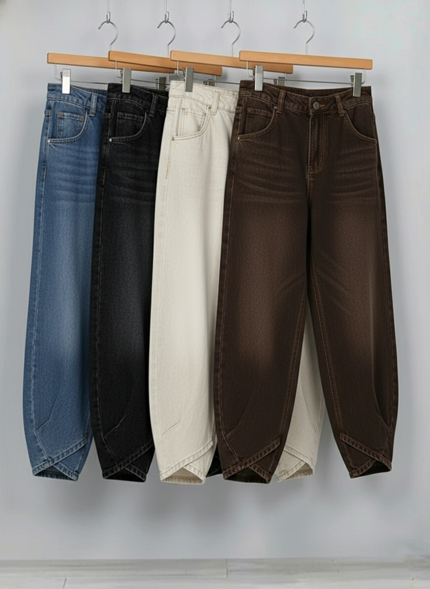 Women's Casual Denim Cropped Pants