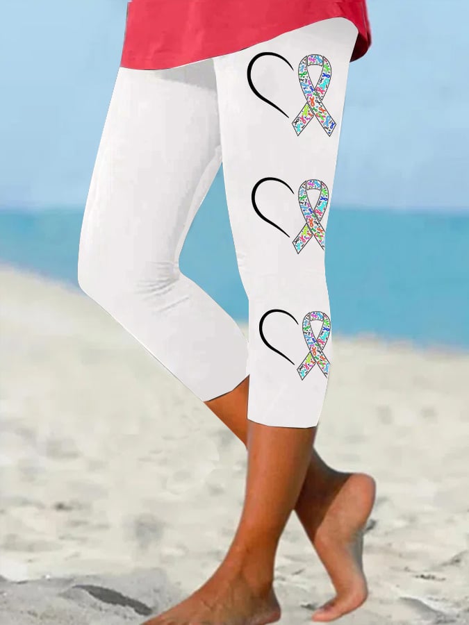 Women's Fight Cancer In All Colors Cancer Awareness Leggings