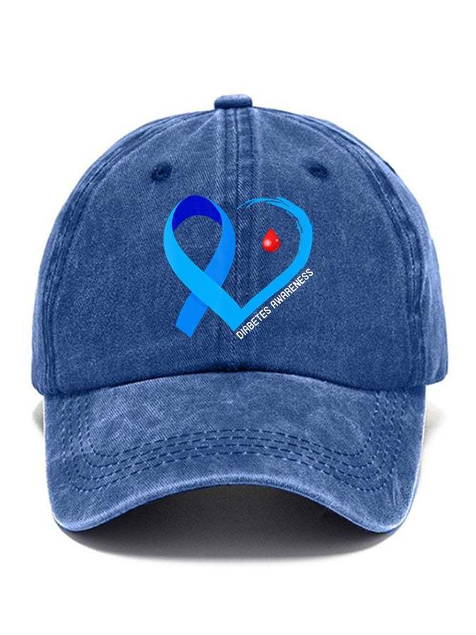 Diabetes Awareness Print Baseball Cap