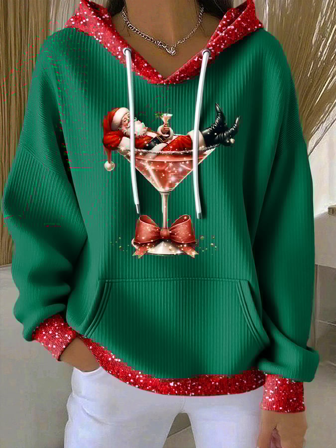 Women's Casual Christmas Margaret Santa Hoodie