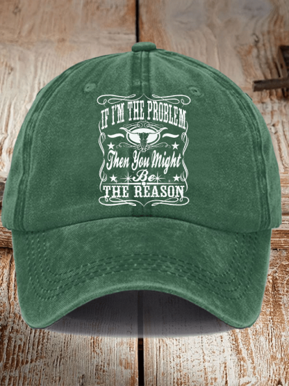 Unisex Distressed Washed Cotton Country Music Morgan Print Hat