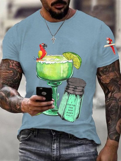 Men's Retro I‘m Retired Resort Hawaiian Print T-Shirt