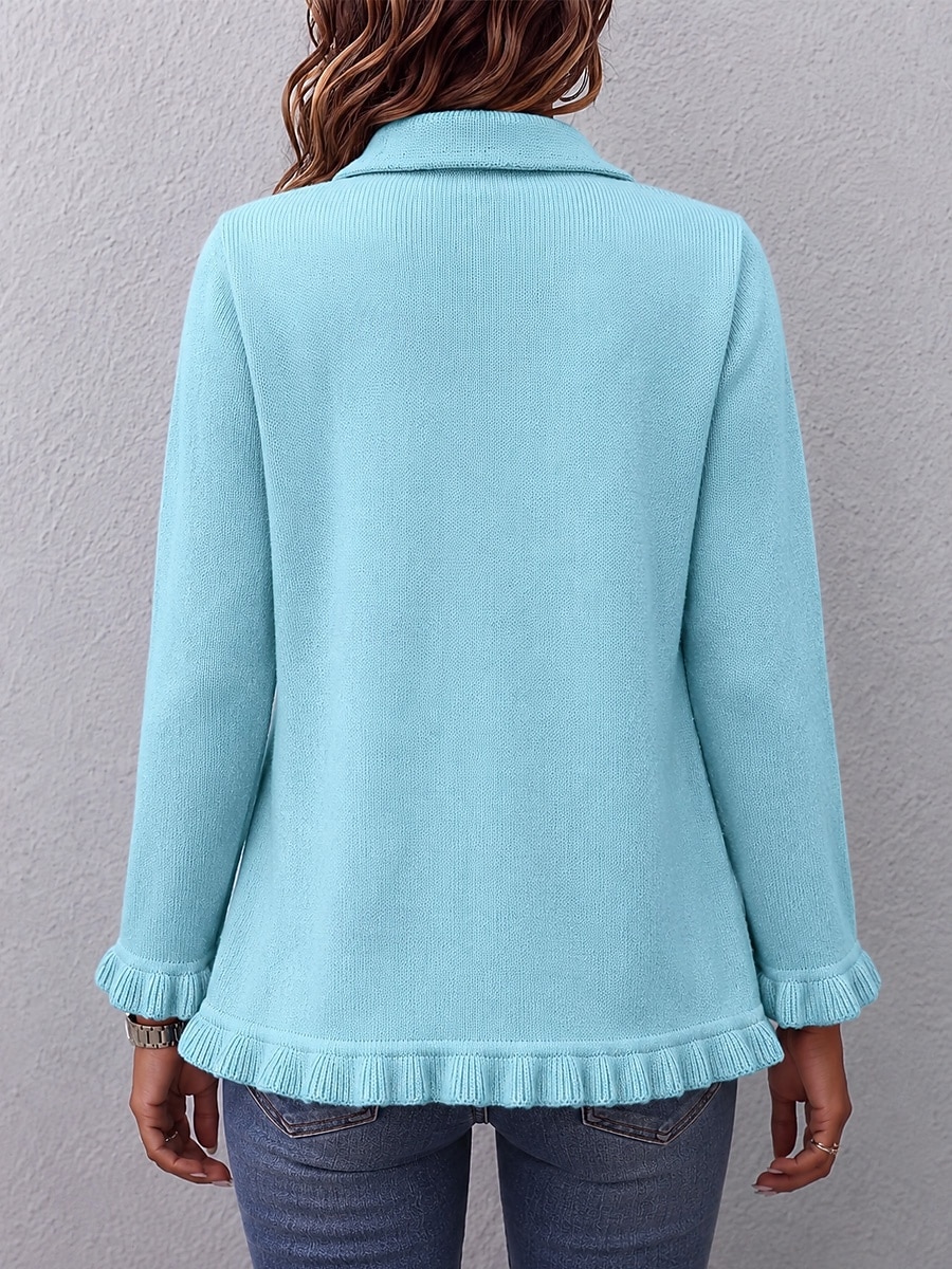 Women's Cardigan Fashion Daily Casual Ribbed Cardigan