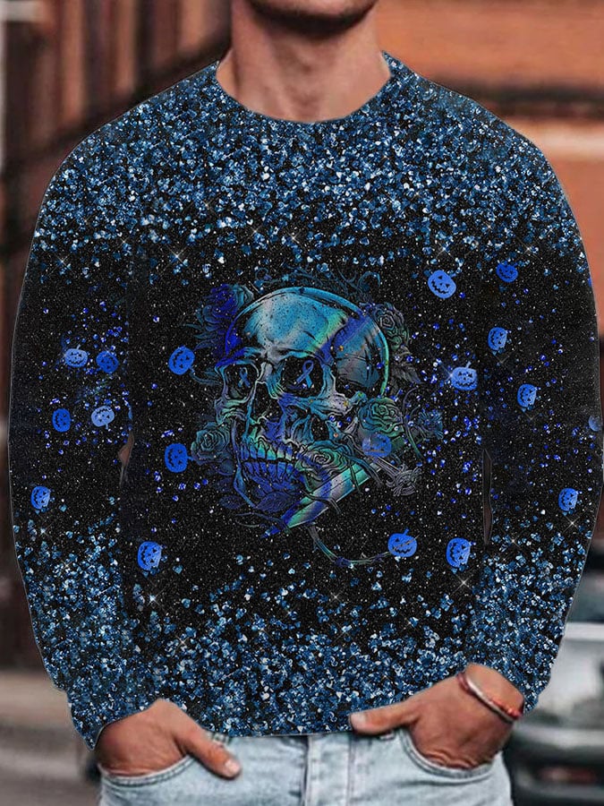 Men's Dead Pancreas Society Diabetes Awareness Print Casual Sweatshirt
