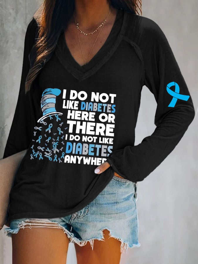 Women's Diabetes Awareness  Csasual T-shirt