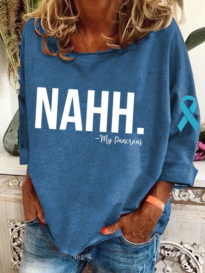 Women'S Diabetes Awareness Printed Sweatshirt