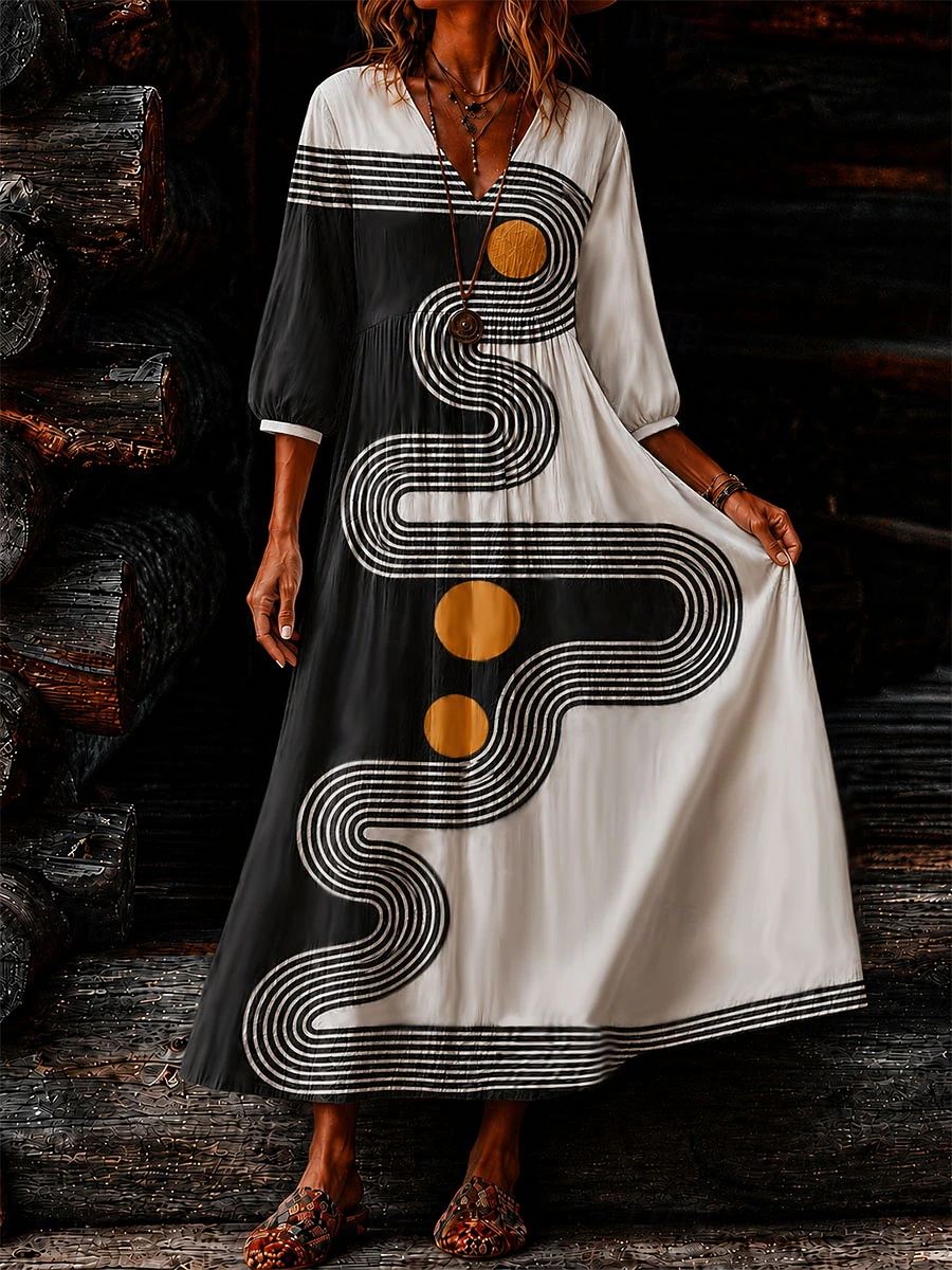 Women's Vacation Party Casual Lantern Sleeve Daily Beach Dress