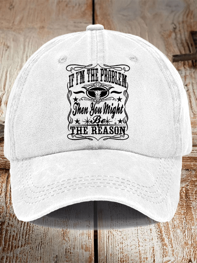 Unisex Distressed Washed Cotton Country Music Morgan Print Hat