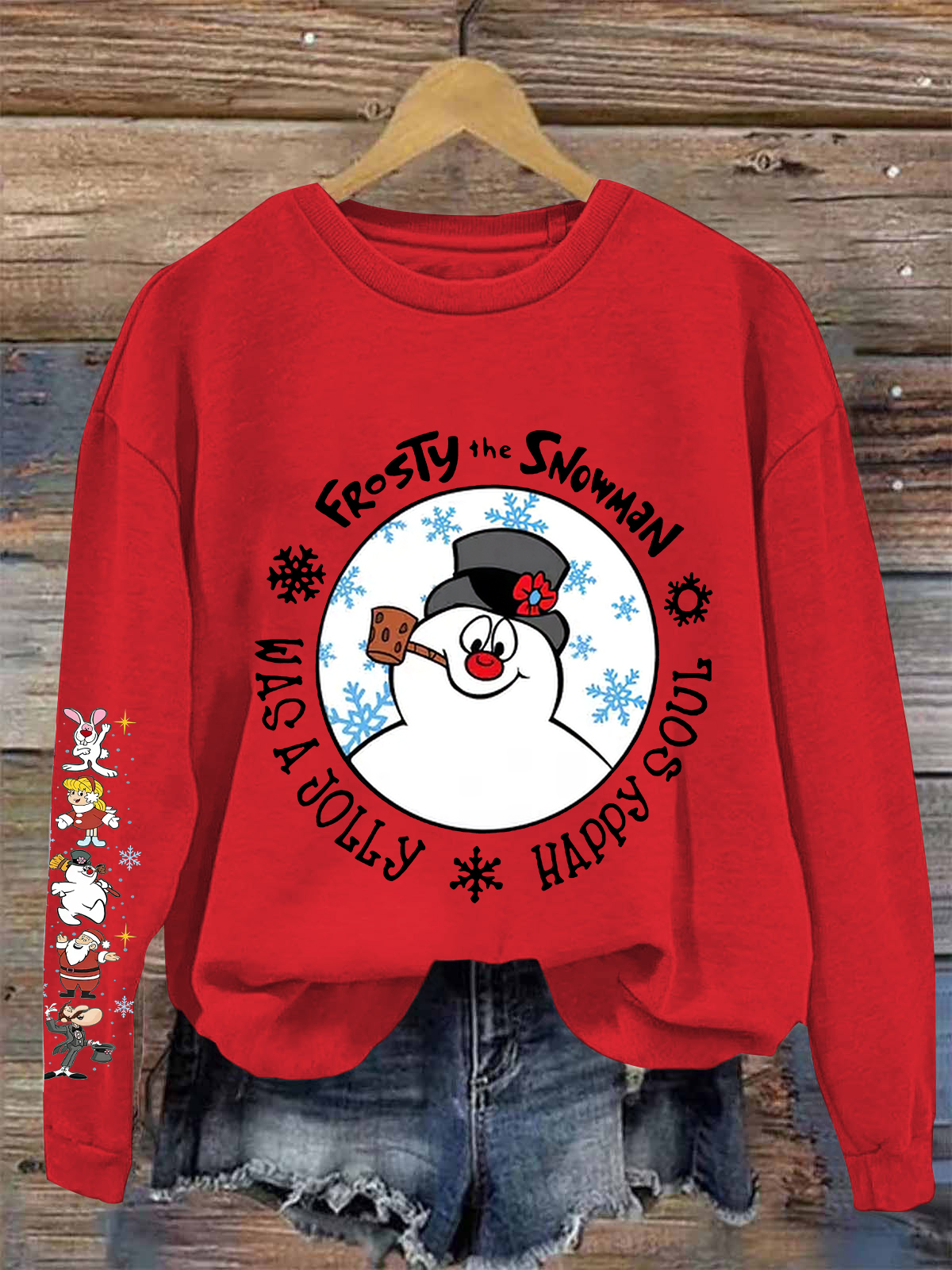 Frosty The Snowman Printed Fleece-lined Unisex Sweatshirt