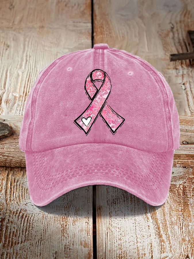 Pink Ribbon Breast Cancer Awareness Warrior Supporter Hat