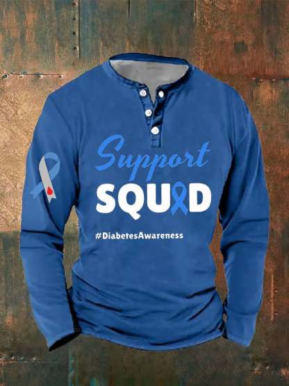 Men's Support Squad Diabetes Awareness Top