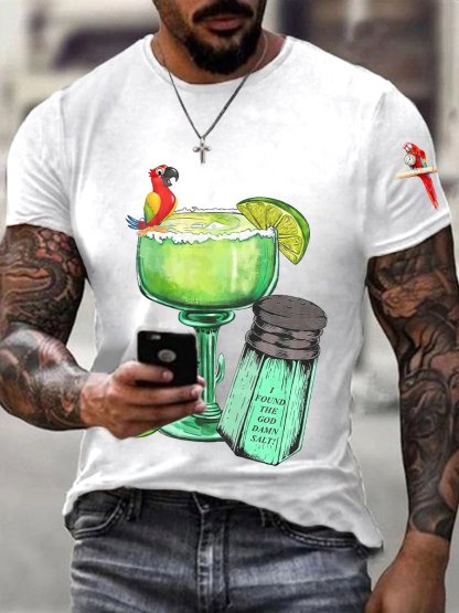 Men's Retro I‘m Retired Resort Hawaiian Print T-Shirt