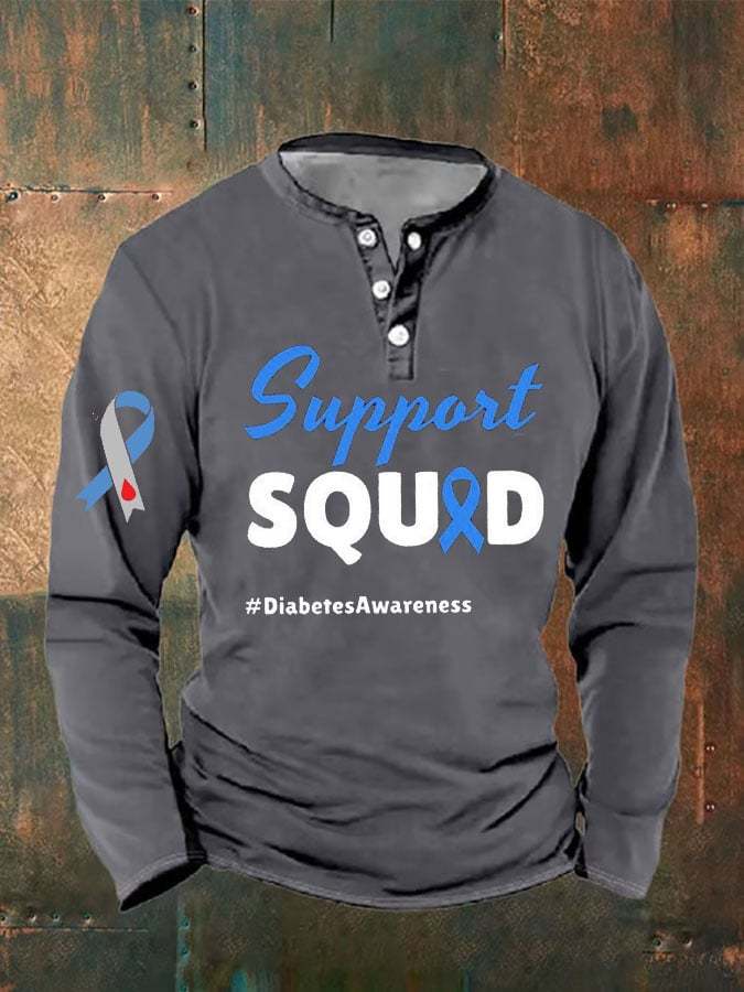 Men's Support Squad Diabetes Awareness Top