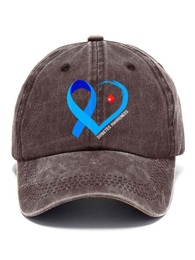 Diabetes Awareness Print Baseball Cap