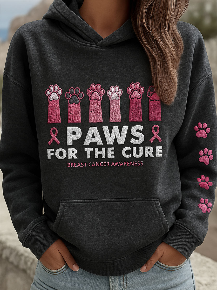 Breast Cancer Pink October Art Print Hoodie