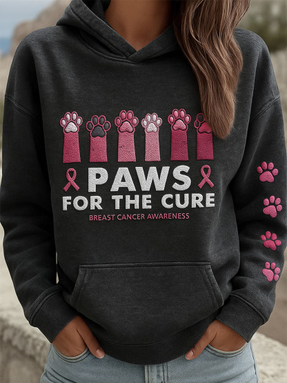 Breast Cancer Pink October Art Print Hoodie