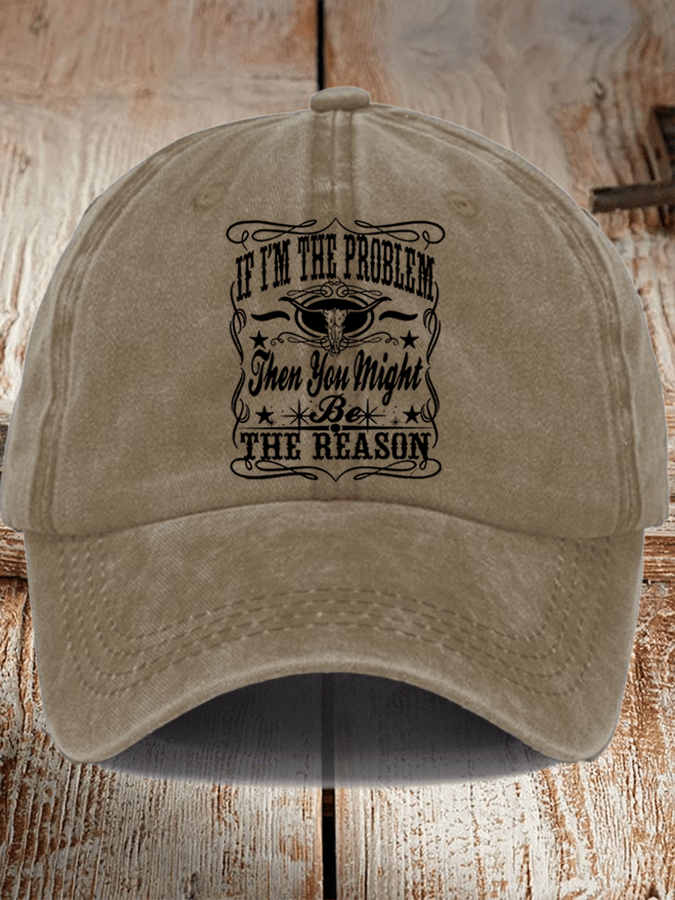 Unisex Distressed Washed Cotton Country Music Morgan Print Hat